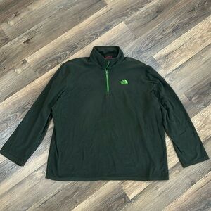 North Face mens pullover fleece size XXL Dark Green